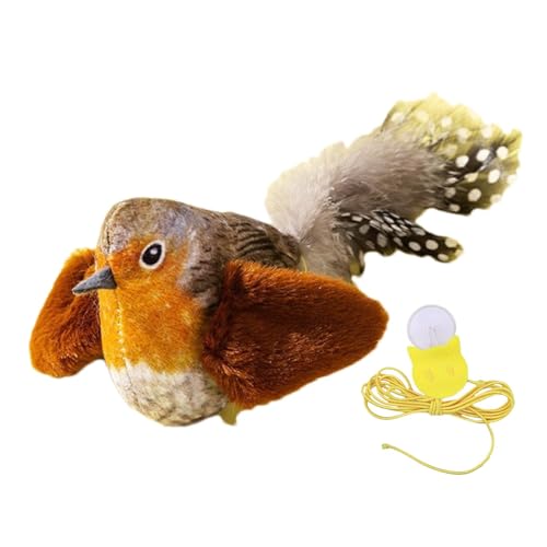 mivceklw Interactive Cat Toys, Fun Chirping Bird Toy, Toy for Active Cats, Pet Exercise Toys for Cats, Cat Chirping Toy for Play, Interactive Bird Toy for Cats, Sound Activated Cat Toy, Chirping Toy von mivceklw