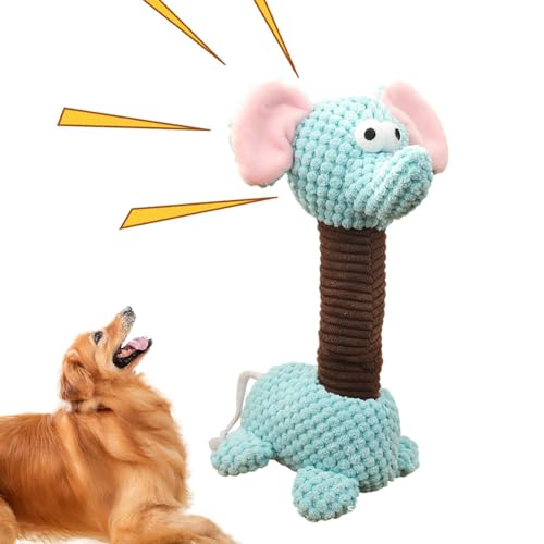 mivceklw Squeaky Dog Chew Toys, Soft Pet Puppy Chewing Toy, Elephant Dog Chew Toy, Plush Dog Chew Toys with Unique Elephant Shape 11.02x4.72x1.97 for Chewing, Playing, and Teething (1 Piece) von mivceklw