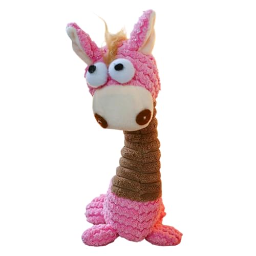 mivceklw Süßes Giraffe Plüschspielzeug, Squeaky Stuffed Tier Dog Toy, Interaktives Hundespielzeug für Boredom, Giraffe Dog Chew Toys 8,66 x 4,72 x 2,36 Zoll für Hunde, Relieving Boredom, Indoor und von mivceklw