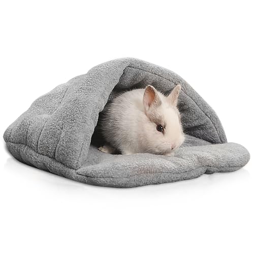 mizikuu Meerschweinchen Bett, Weiche Meerschweinchen Haus Warme Haustierbett Meerschweinchenbett Kaninchenversteck Winter Schlafsack für Zwergkaninchen Chinchillas Bartagamen Eidechse von mizikuu