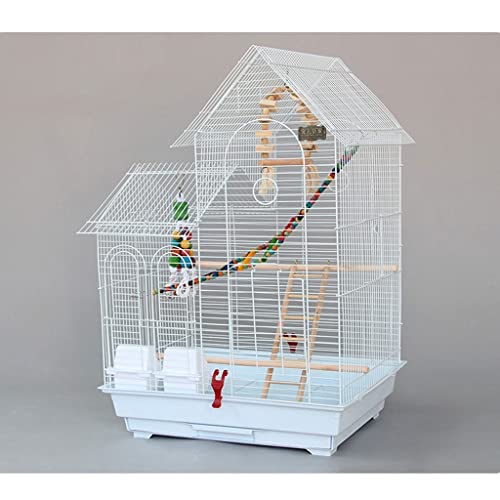 Vogelkäfige Atmungsaktiver Vogelkäfig Luxus Vogelkäfigrahmen Kleiner und mittlerer Vogelkäfig-Vogelträger geeignet for Cockatiels und Papageien Käfig für Papageiensittiche (Color : A) von moisture