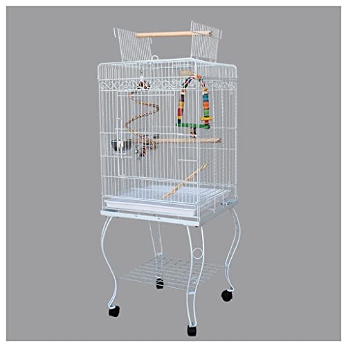 moisture Vogelkäfige Pet Interactive Racks und bewegliche Papageienkäfige for Kanarienvögel, kleine Papageien, Finken, Liebesvögel und Sittiche Käfig für Papageiensittiche (Color : A) von moisture