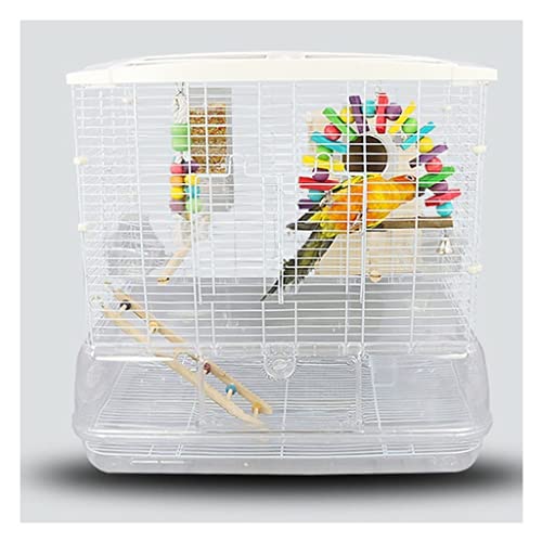 moisture Vogelkäfige Vogelkäfig Papageienkäfig Zuchtkäfig mit Futterbehälter geeignet for Sittich Kanarienvogel Liebesvogel Papagei transparentes Vogelhaus Käfig für Papageiensittiche (Color : A) von moisture