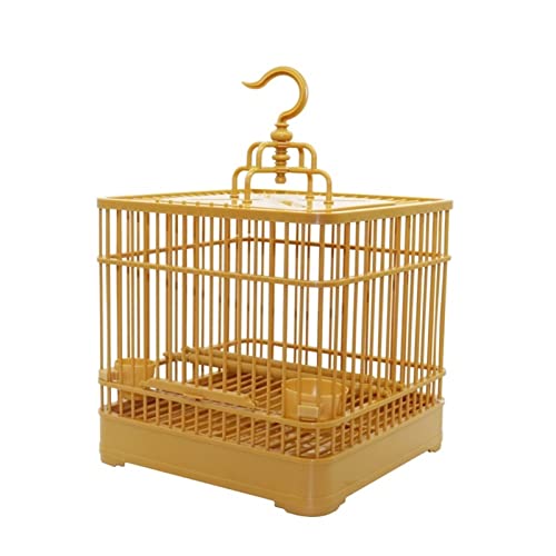 moisture Vogelkäfige Zusammengebauter Vogelkäfig mit Futterspender und Tränke for kleine Haustiere, kompletter Satz von Kunststoff-Vogelhaus-Papageienkäfigen Käfig für Papageiensittiche (Color : A) von moisture