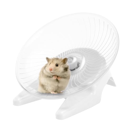 Leises Hamsterrad | Ultra-leises, transparentes Trainingsrad für Hamster - Tierlebensraum-Dekor für Hamster, Honighasen, Rennmäuse mit fettem Schwanz, Zwerghamster Moonyan von moonyan
