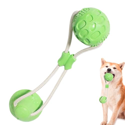 moonyan Kleines Hundeseilspielzeug, Saugnapf-Hundespielzeug | Kauspielzeug für Hunde Tauziehen Seil | Ball mit Seil, Hundespielzeug, Welpen-Beißring, interaktives Hunde-Beißspielzeug zum Training der von moonyan