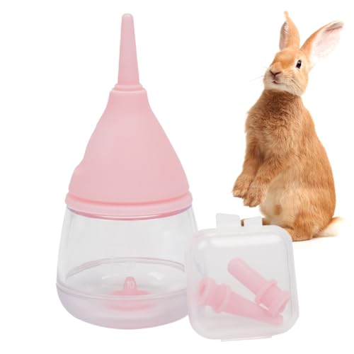 moonyan Welpenflaschen zum Stillen - 35 ml Welpen-Flasche mit Cartoon-Wassertropfen-Design - Futterspender für Haustierflaschen für Neugeborene Kätzchen, Welpen, Kaninchen, Kleintiere von moonyan