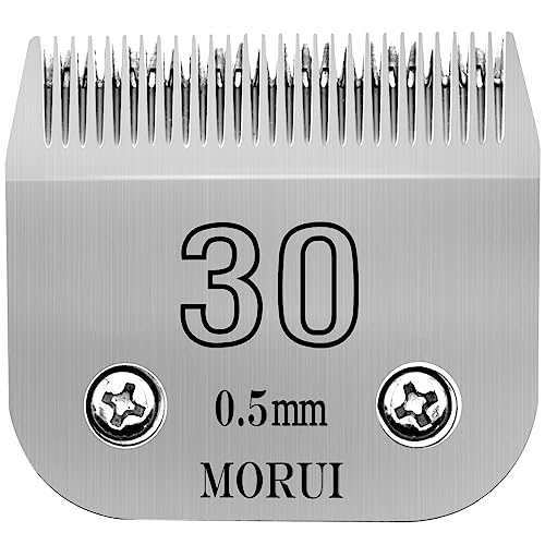 morui Abnehmbare Schermaschine für Hunde mit Kohlenstoff-infundierter Stahlklinge und Edelstahl-Klinge der UltraEdge-Serie, 30 Schnittlänge, 0,5 mm, kompatibel mit den meisten Andis-, Oster A5 Wahl KM von morui