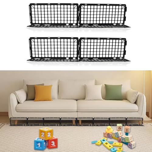 mumisuto Unterbettschutz für Haustiere, 12 Stück Spielzeugblocker für Möbel, Gespleißte Barriere, um Katzen und Hunde zu blockieren, für Möbel, Sofa, 37×17×12ｃｍ, Schwarz von mumisuto