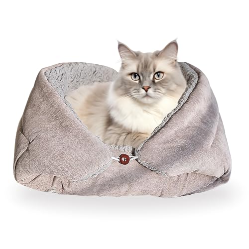 mymai Faltbare Haustiermatte 2 in 1 Hundebett und Katzenbett, katzendecke für Sofa, vielseitig und platzsparend, Grau (S) von mymai