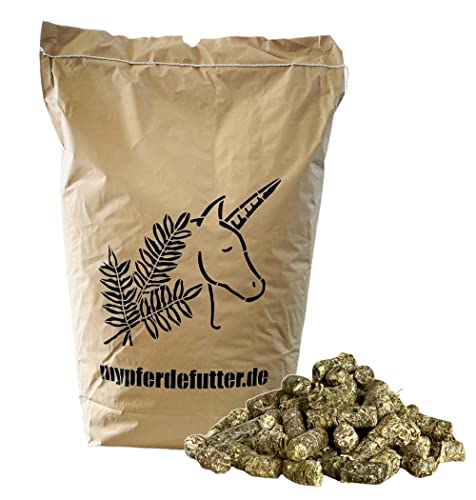 mypferdefutter Grünhafer Cobs ohne Zusätze - 20kg - 100% Natur PUR ohne Zusätze und Melasse - rohfaserreich, stärkearm und getreidefreie - besonders schmackhaftes Pferdefutter von mypferdefutter