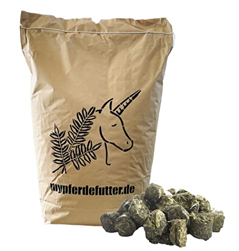 mypferdefutter Heucobs - 20kg - von bayrischen Wiesen - 100% Natur PUR ohne Zusätze und Melasse - staubfrei und besonders schmackhaft von mypferdefutter