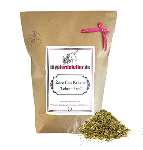 mypferdefutter Leber Kräuter für Pferde 100% Natur PUR - Pferdekräuter frei von Zusätzen für Dein Lieblingspferd (1000 g) von mypferdefutter