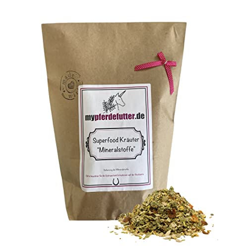 mypferdefutter Mineralstoff-Kräuter für Pferde 100% Natur PUR - Pferdekräuter frei von Zusätzen für Dein Lieblingspferd - Vitamine, Mineralien & Spurenelemente (1000 g) von mypferdefutter