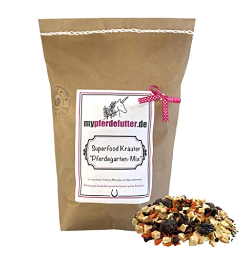 mypferdefutter Pferdegarten-Mix für Pferde 100% Natur PUR - frei von Zusätzen das Beste für Dein Lieblingspferd - natürliche Vitamine, Mineralien und Spurenelemente (500 g) von mypferdefutter