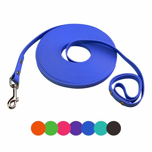 Hundetrainingsleine, wasserdichte lange Hundeleine, TPU-Material ist leicht zu reinigen (Blau, 1,8 m) von myyAA