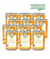 100% Bio-Huhn, Inhalt: 12 x 400g Sparpaket von naftie