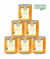 100% Bio-Huhn, Inhalt: 6 x 800g Sparpaket von naftie