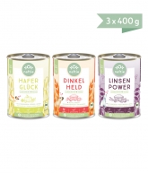 Bio veganes Hundenassfutter Testpaket 3 x 400g von naftie