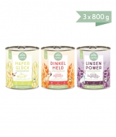 Bio veganes Hundenassfutter Testpaket 3 x 800g von naftie