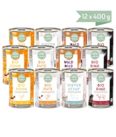 Reinfleischdosen Mixpaket 12 x 400g von naftie