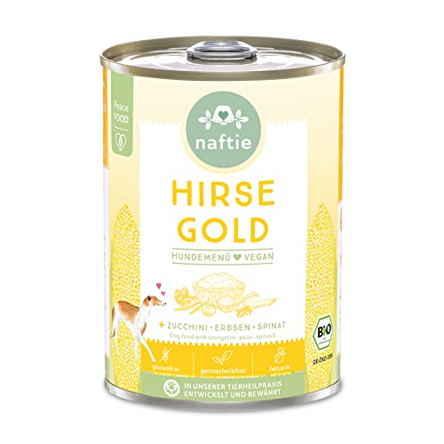 naftie veganes Hundefutter Bio Hirse Gold - Nassfutter Menü mit Erbsen - purinarm - Diät-Futter - 400g von naftie