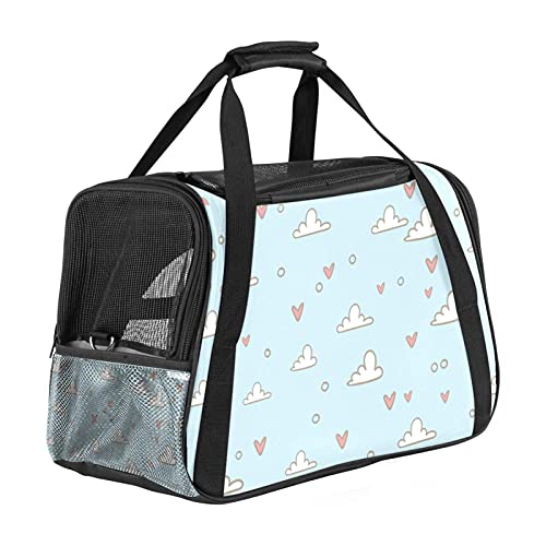 Haustier-Reise-Tragetasche, Handtasche Haustier-Einkaufstasche für kleine Hunde und KatzenGelbe Ziegelrote Streifen Blätter Blumen von nakw88