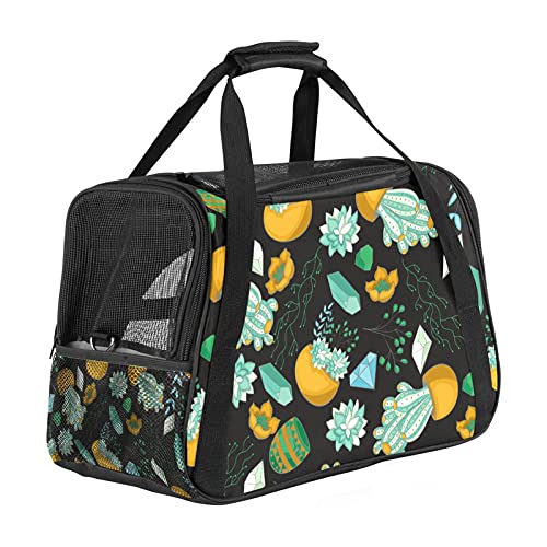 Haustiertasche Carrier Atmungsaktives Mesh Reisesicherer Sling Bag Carrier für Hunde KatzenTropical Leaves Birds von nakw88