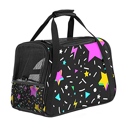 Pet Travel Carrying Handbag, Handbag Pet Tote Bag für kleine Hunde und KatzenBlack Stars von nakw88