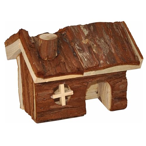 Nagerhaus Meerschweinchen Hamster Kaninchen Zwerghamsterhaus 15 x 13 x 12 cm, Holz, naturbelassen, unbehandelt von nanook