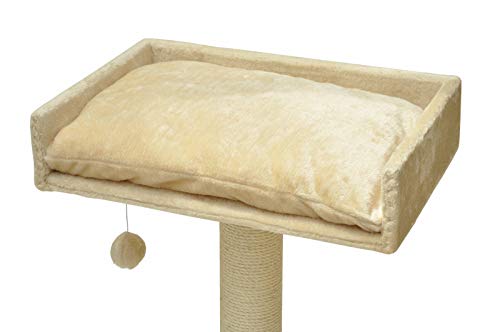 nanook Liegeplatz Top für Katzen-Kratzbaum mit Kissen groß XXL 60x40 cm - beige von nanook