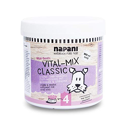 napani Vitalmix Classic, Vitamin & Mineralstoffmischung für Hunde, unterstützt das Immunsystem, Ergänzungsfuttermittel für Hunde, 1 x 500g von napani