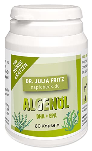 napfcheck Algenölkapseln – Omega 3 für Hunde und Katzen - 60 Kapseln von napfcheck