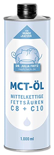 MCT Öl - mittelkettige Fettsäuren C8 und C10 - für Hunde und Katzen - 1000 ml von napfcheck