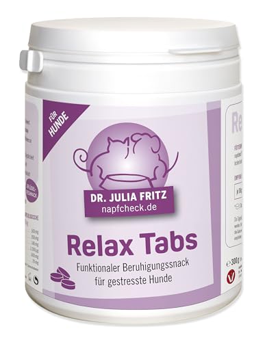 napfcheck Relax Tabs – funktionaler Beruhigungssnack für Hunde mit L-Tryptophan - 120 Stück - 300 g von napfcheck