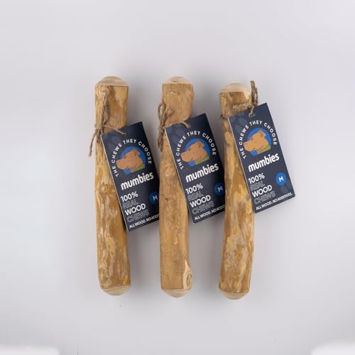 Mumbies Wood Dog Chews, Mumbies Wood Chew, Mumbies Dog Chews, Coffee Wood Dog Chew Toy, Natural Chew Toys - Teeth Cleaning Stress Relief (M, 3 PCS) von naturry