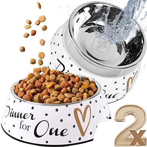 ne&no® Futternapf 2er Set für große Hunde [Unique Design by NE&NO] | Fressnapf Hund rutschfest | Futternapf Hund (Gr.: L / 700 ml) Hundenapf Grosse Hunde | Wassernapf für Hunde | Dog Bowl von ne&no