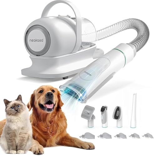 Neabot Neakasa P1 Pro Hundeschermaschine mit Tierhaar Staubsauger 13000 Pa Haustierpflegeset, leise Schermaschine Hund Katze Tierhaarschneidemaschine Tierhaarentferner, 5 bewährten Pflegewerkzeugen von neabot