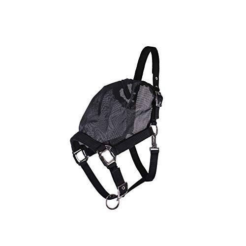 netproshop Kombination Halfter mit Fester Fliegenmaske ohne Ohren Schwarz Pony/Cob/Full, Groesse:Cob, Farbe:Schwarz von NETPROSHOP