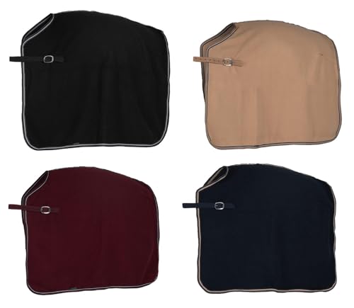 netproshop Weiche Nierendecke mit Fleece Ausreitdecke mit Schweifkordel Shetty bis XLFull, Groesse:Pony, Farbe:Dunkelblau von NETPROSHOP