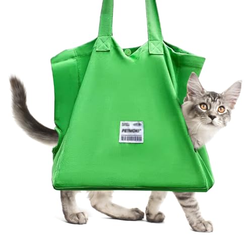 Tragbare Katzentragetasche, Haustier-Tragetasche für Katzen kleine Hunde mit weichem Kissen, faltbare Canvas-Schultertragetasche, Welpen-Tragetasche, für Katze, Hund, Reisen, Outdoor von newhsy