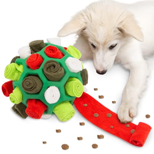 newhsy Snuffle Toys for Dogs, Skills Portable Dog Enrichment Toy, Sniffle Interactive Treat Game For Dog,Brain Mental Stimulating Dog Puzzle Toys for Small Large Dogs Gifts (Christmas) von newhsy