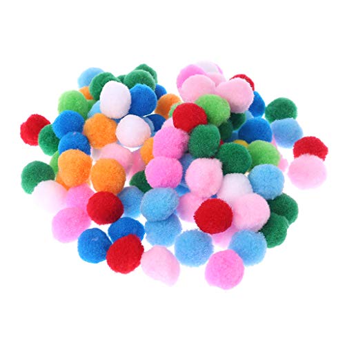 newwyt Pompons, weich, rund, flauschig, gemischte Farben, 30 mm, 100 Stück von newwyt