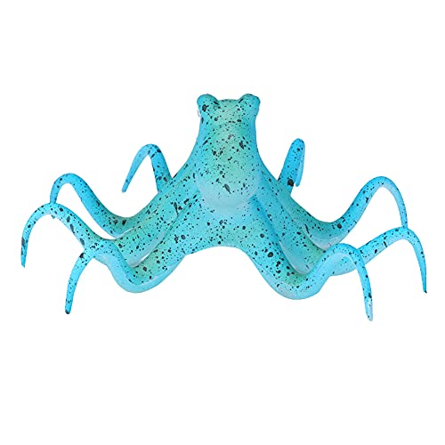 nikusaz Silikon Künstliche Fluoreszierende Simulation Octopus Aquarium Aquarium Dekoration (Blau) von nikusaz