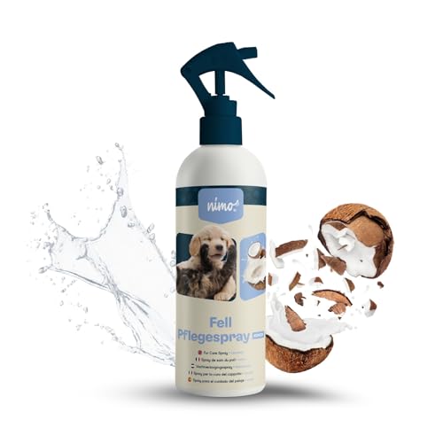 nimo® Fell Pflegespray Kokos | für Hunde, Katzen & Haustiere mit Kokos | Pflegespray für glänzendes & gepflegtes Fell | leichtere Kämmbarkeit, Fellpflege, Entwirrung | Kokos Fellpflege von nimo