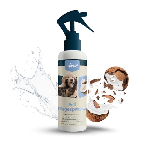 nimo® Fell Pflegespray Kokos | für Hunde, Katzen & Haustiere mit Kokos | Pflegespray für glänzendes & gepflegtes Fell | leichtere Kämmbarkeit, Fellpflege, Entwirrung | Kokos Fellpflege von nimo