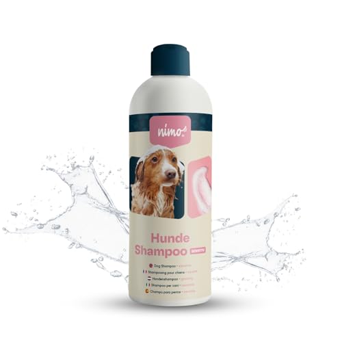 nimo® Hunde Shampoo sensitiv | ohne Duftstoffe & pH-Neutral mit Kollagen | für alle Hunderassen und Sensible, allergische Hunde | für bessere Kämmbarkeit & glänzendes Fell, 100% tierleidfrei von nimo