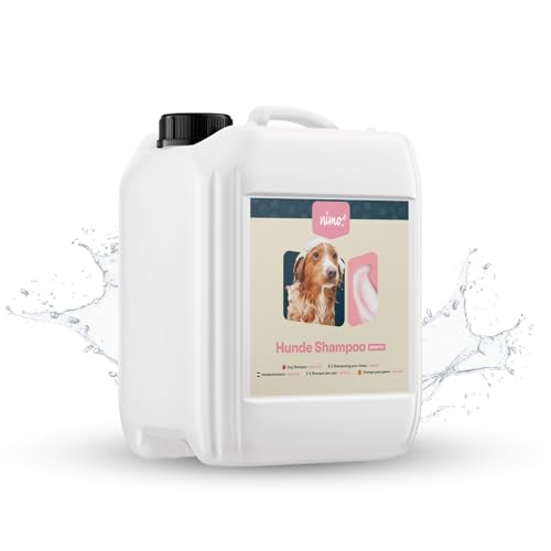 nimo® Hunde Shampoo sensitiv | ohne Duftstoffe & pH-Neutral mit Kollagen | für alle Hunderassen und Sensible, allergische Hunde | für bessere Kämmbarkeit & glänzendes Fell, 100% tierleidfrei von nimo