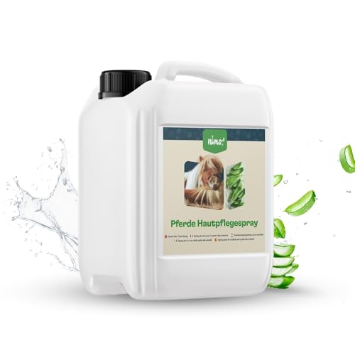 nimo® Pferde Hautpflegespray | Hautpflege für Pferde mit Aloe Vera & Panthenol | Regeneration der Haut bei Trockenheit & Entzündungen | gegen Juckreiz & Reizung | bei Ungezieferbefall, Gras Milben von nimo