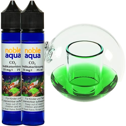 noble aqua CO2 Dauertest Aquarium 150ml CO2 Indikator Flüssigkeit 20mg/l CO2 Test Messgerät von noble aqua